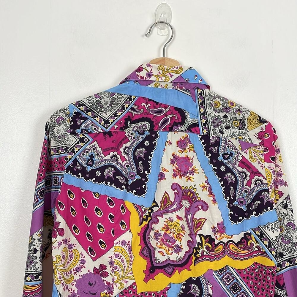 Hawes & Curtis Artsy Floral Button Down Womens 8 UK 12 Long Sleeve Fitted Shirt - Picture 6 of 8
